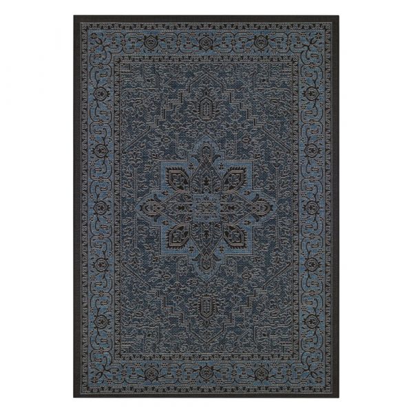 Čierno-sivý vonkajší koberec Bougari Anjara, 200 x 290 cm
