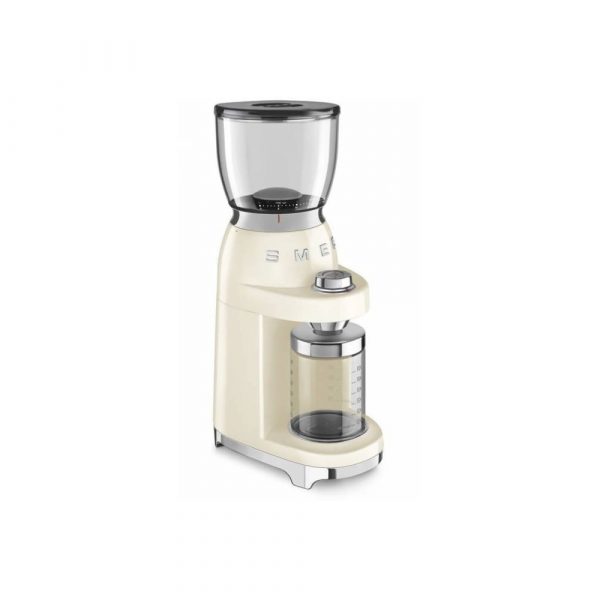 Béžový mlynček na kávu SMEG 50’s Retro
