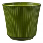 Zelený keramický kvetináč Big pots Gloss, ø 20 cm