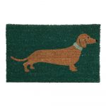Zelená rohožka Premier Housewares Sausage Dog, 40×60 cm