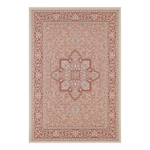 Červeno-béžový vonkajší koberec Bougari Anjara, 200 x 290 cm