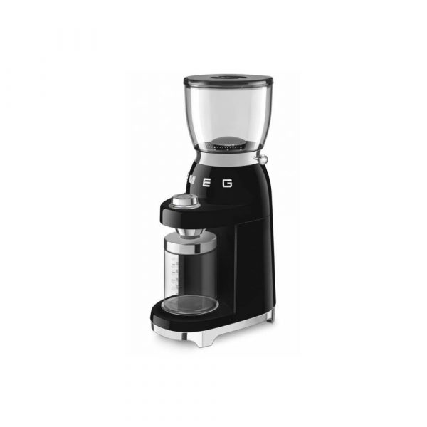 Čierny mlynček na kávu SMEG 50’s Retro