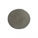 Tmavozelený kruhový bavlnený koberec LABEL51 Knitted, ⌀ 150 cm
