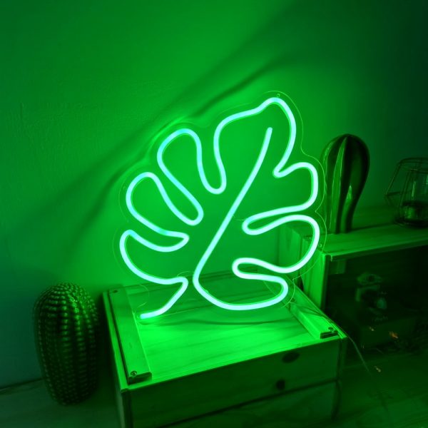 Zelená nástenná svietiaca dekorácia Candy Shock Leaf
