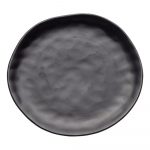 Čierny kameninový tanier Kare Design Organic Black, ⌀ 26 cm