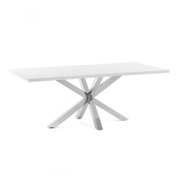 Biely jedálenský stôl s antikoro podnožím La Forma Arya, 160 x 100 cm