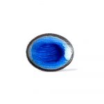 Modrý keramický oválny tanier MIJ Cobalt, 24 x 20 cm