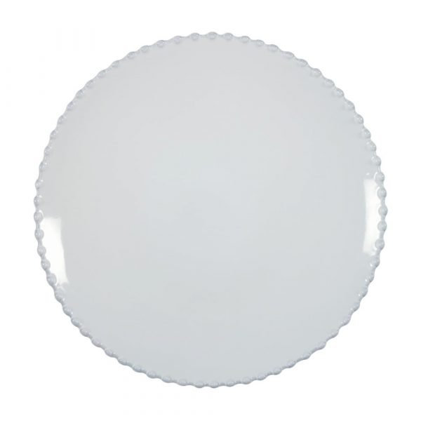 Biely kameninový tanier Costa Nova Pearl, ⌀ 28 cm