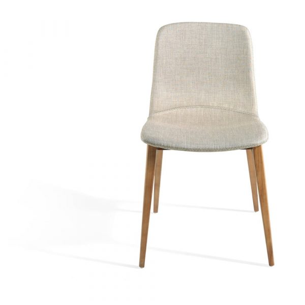 Sivá stolička s drevenými nohami Ángel Cerdá Bona