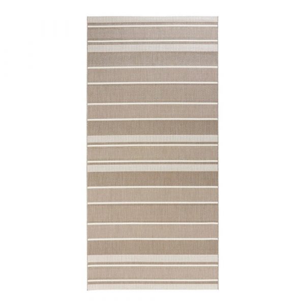 Béžový vonkajší koberec Bougari Strap, 80 x 200 cm