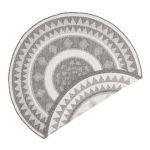 Sivo-krémový vonkajší koberec Bougari Jamaica, ⌀ 200 cm