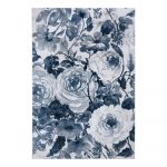Svetlomodrý koberec Mint Rugs Peony, 80 x 150 cm