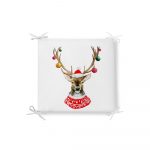 Vianočný sedák s prímesou bavlny Minimalist Cushion Covers Merry Reindeer, 42 x 42 cm