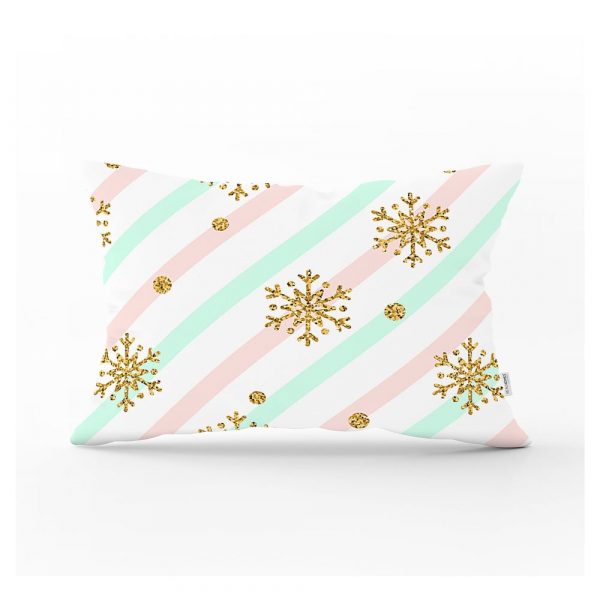 Vianočná obliečka na vankúš Minimalist Cushion Covers Gold Snowflake, 35 x 55 cm