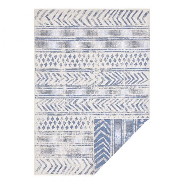 Modro-krémový vonkajší koberec Bougari Biri, 160 x 230 cm