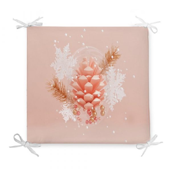 Vianočný sedák s prímesou bavlny Minimalist Cushion Covers Pastel Cone, 42 x 42 cm