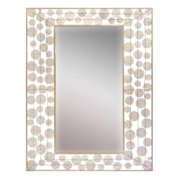 Nástenné zrkadlo v zlatej farbe Mauro Ferretti Dish Glam, 85 x 110 cm