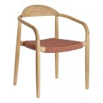 Záhradná stolička z eukalyptového dreva s opierkami La Forma Glynis