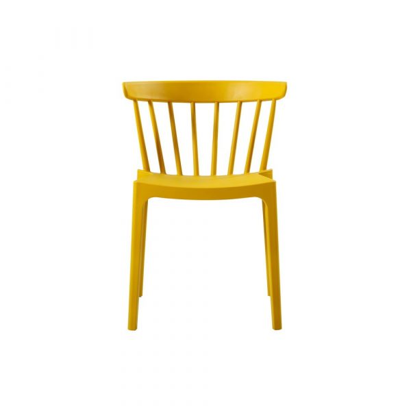 Žltá jedálenská stolička vhodná do interiéru aj exteriéru WOOOD Bliss