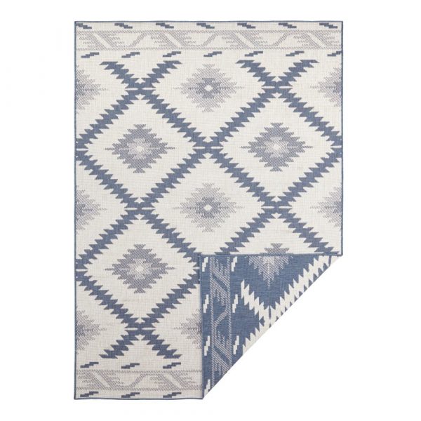 Modro-krémový vonkajší koberec Bougari Malibu, 80 x 150 cm