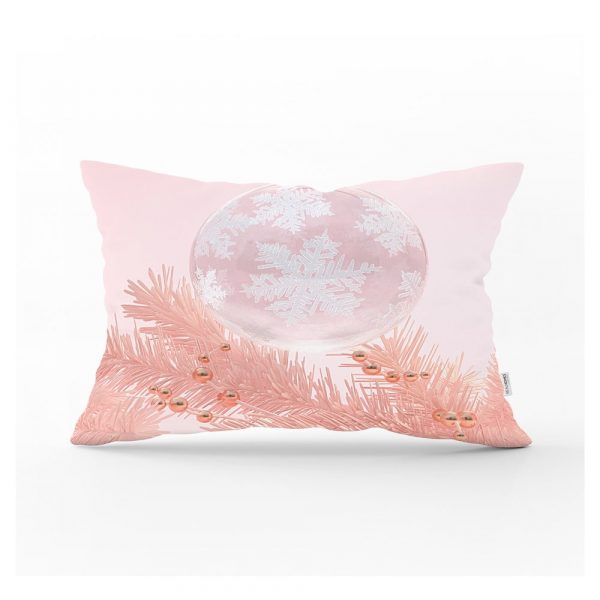 Vianočná obliečka na vankúš Minimalist Cushion Covers Pink Ornaments, 35 x 55 cm