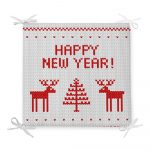 Vianočný sedák s prímesou bavlny Minimalist Cushion Covers Happy, 42 x 42 cm