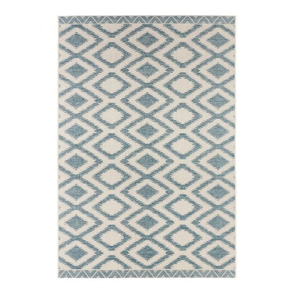 Modro-krémový vonkajší koberec Bougari Isle, 140 x 200 cm