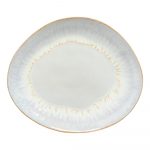 Biely kameninový oválny tanier Costa Nova Brisa, ⌀ 27 cm