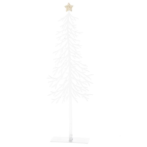 Vianočná kovová dekorácia Tree with star, 8 x 25 x 3,5 cm