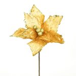 Vianočná kvetina Ponsettia trblietavá, 25 x 30 cm,