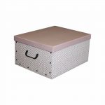 Compactor Skladacia úložná krabica – kartón box Compactor Nordic 50 x 40 x 25 cm, ružová (Antique)