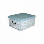Compactor Skladacia úložná krabica – kartón box Compactor Nordic 50 x 40 x 25 cm, svetlo modrá