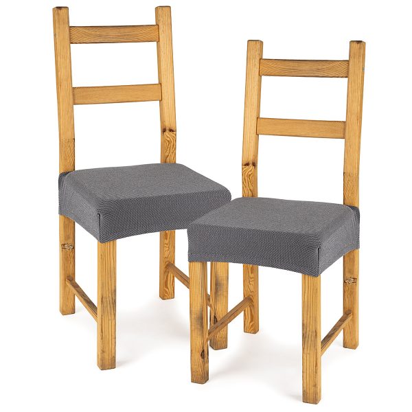 4home Multielastický poťah na sedák na stoličku Comfort sivá, 40 – 50 cm, sada 2 ks