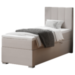 Boxspringová posteľ, jednolôžko, taupe, 80×200, pravá, BRED