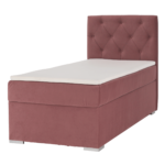 Boxspringová posteľ, jednolôžko, staroružová, 90×200, pravá, ESHLY