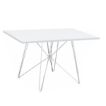 Jedálenský stôl, MDF/biela/HG lesk, 120×80 cm, ARTEM