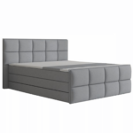 Komfortná posteľ, sivá látka, 160×200, RAVENA KOMFORT