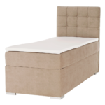 Boxspringová posteľ, jednolôžko, svetlohnedá, 80×200, pravá, DANY