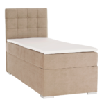Boxspringová posteľ, jednolôžko, svetlohnedá, 80×200, ľavá, DANY