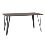 Jedálenský stôl, dub/čierna, 150×80 cm, FRIADO