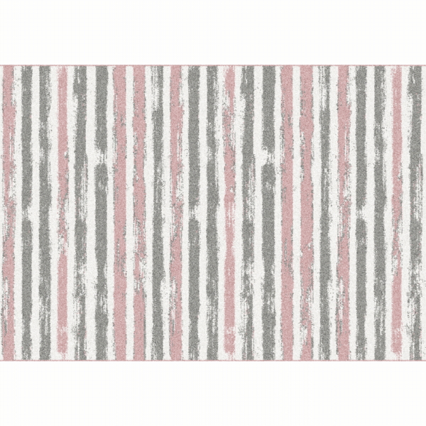 Koberec, ružová/sivá/biela, 100×150, KARAN