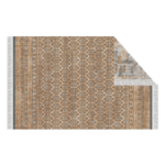 Obojstranný koberec, vzor/hnedá, 80×150, MADALA