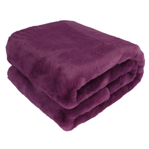 Kožušinová deka, fialová, 150×180, RABITA NEW TYP 6