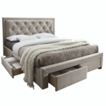 Manželská posteľ, sivohnedá, 160×200, OREA