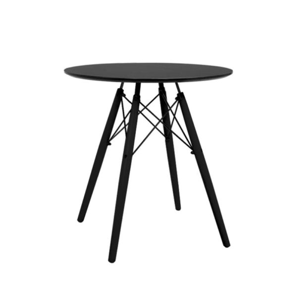 Okrúhly jedálenský stôl, čierna, MONTY P1, poškodený tovar