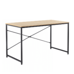 Písací stôl, dub/čierna, 120×60 cm, MELLORA
