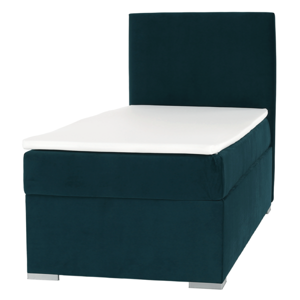Boxspringová posteľ, jednolôžko, zelená, 90×200, pravá, SAFRA