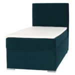 Boxspringová posteľ, jednolôžko, zelená, 80×200, pravá, SAFRA