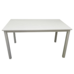 Jedálenský stôl, biela, 135×80 cm, ASTRO