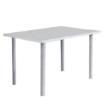 Jedálenský stôl, biela extra vysoký lesk, 120×80 cm, UNITA